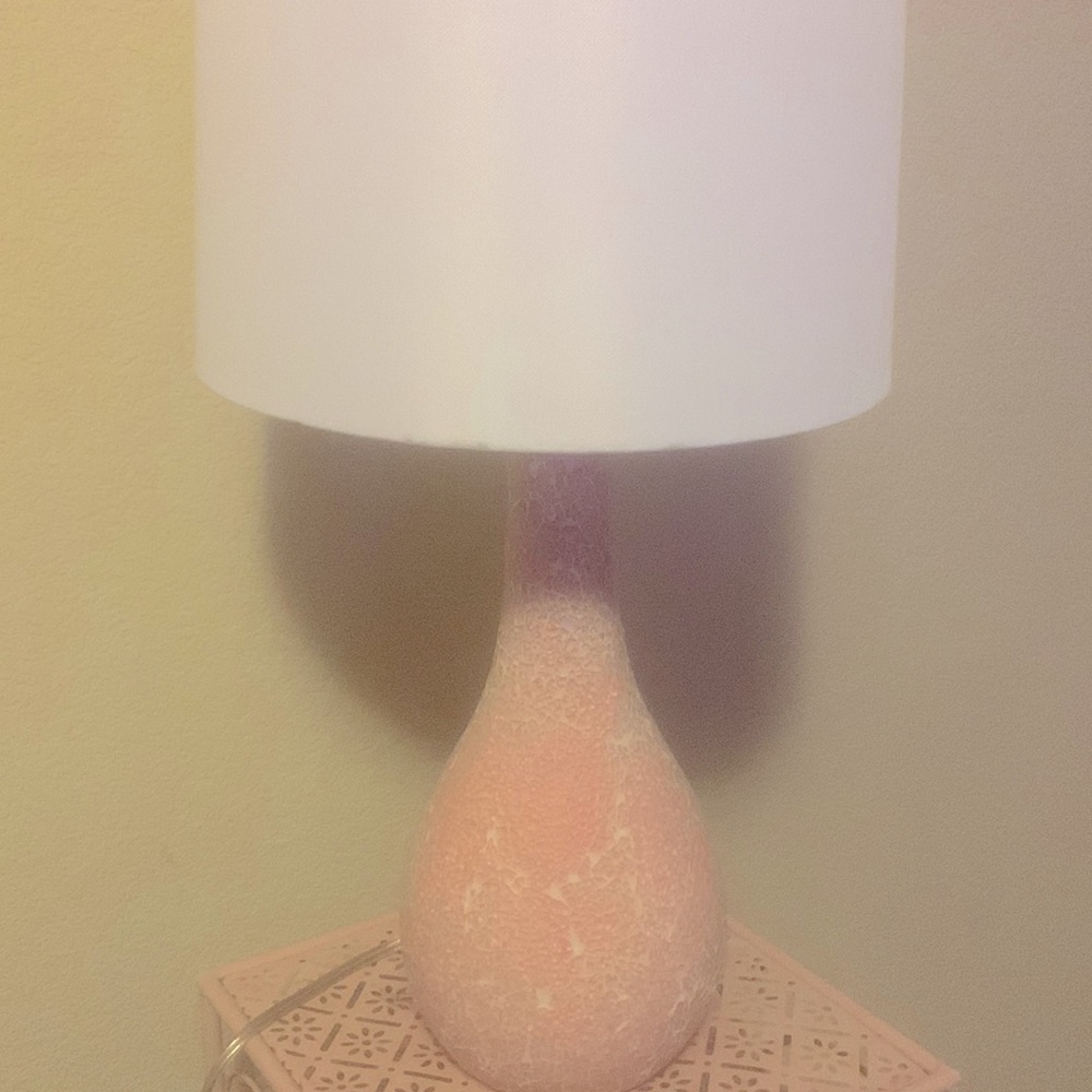 A pink lamp